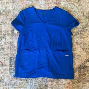 Figs Royal Blue Cusco Scrub Top